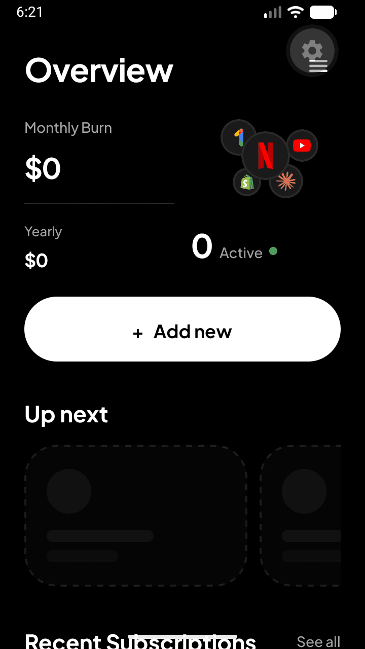 Add Recurring Constant Expenses