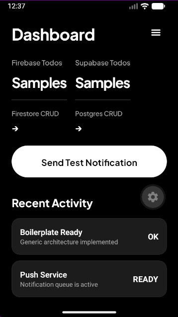 Expo Kit dark Theme